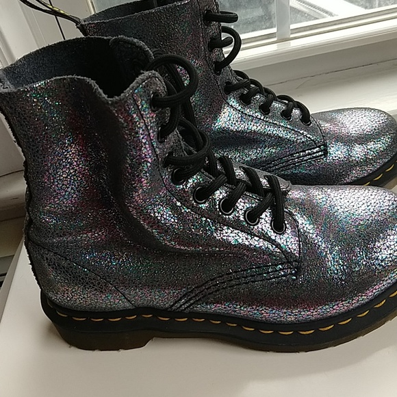 sparkly combat boots